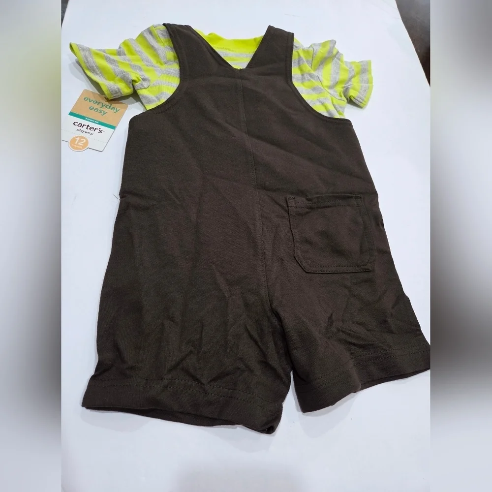 NWT Carter's Dinosaur Overalls Set